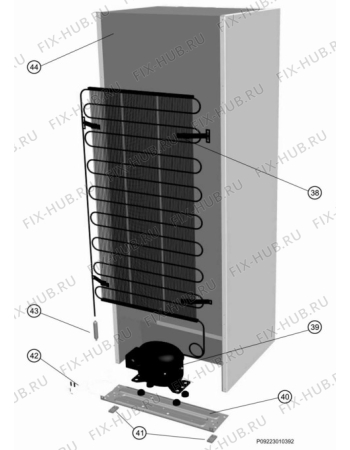 Взрыв-схема холодильника Zanussi ZFU318WO1 - Схема узла Cooling system 017